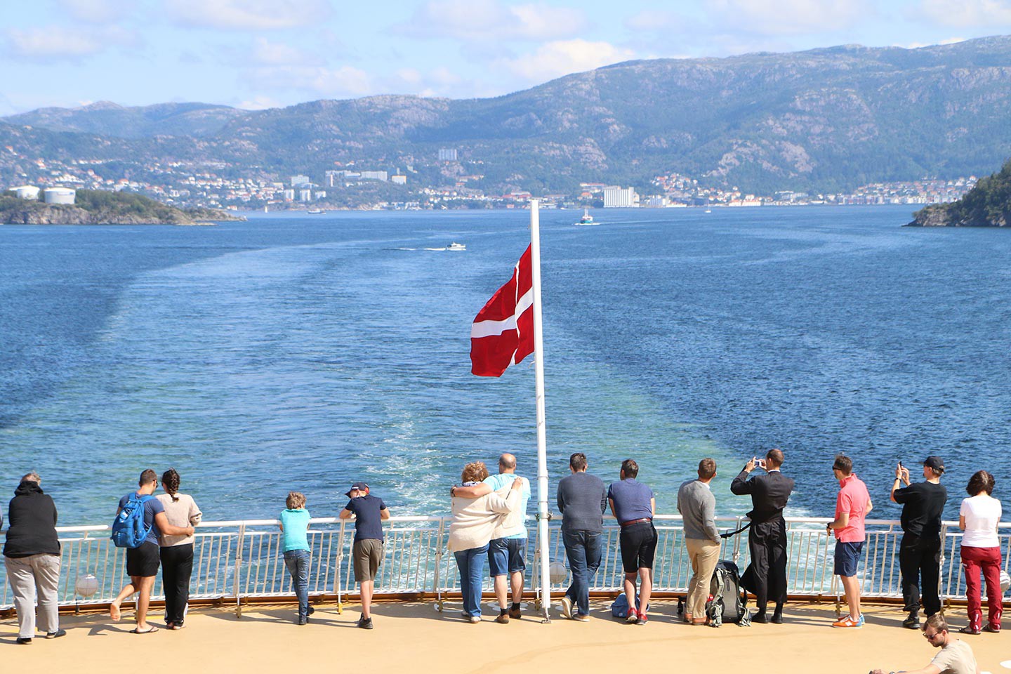 13.30 uur vertrek per Fjord Line van Bergen naar Hirtshals