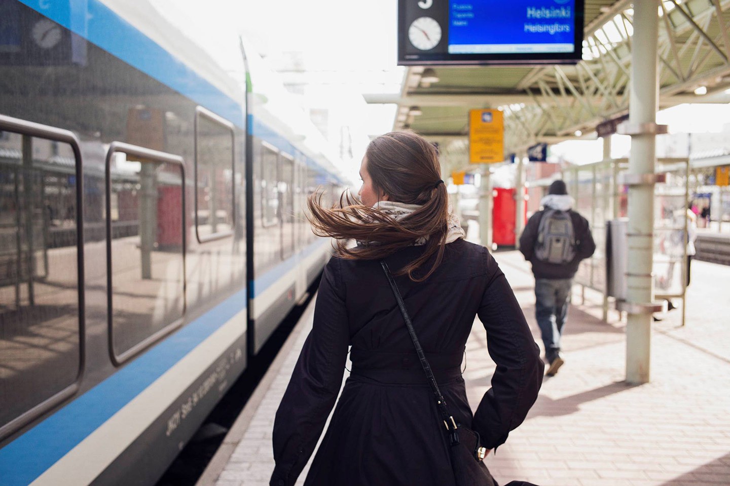 19.00 uur per VR Autotrein van Helsinki naar Rovaniemi