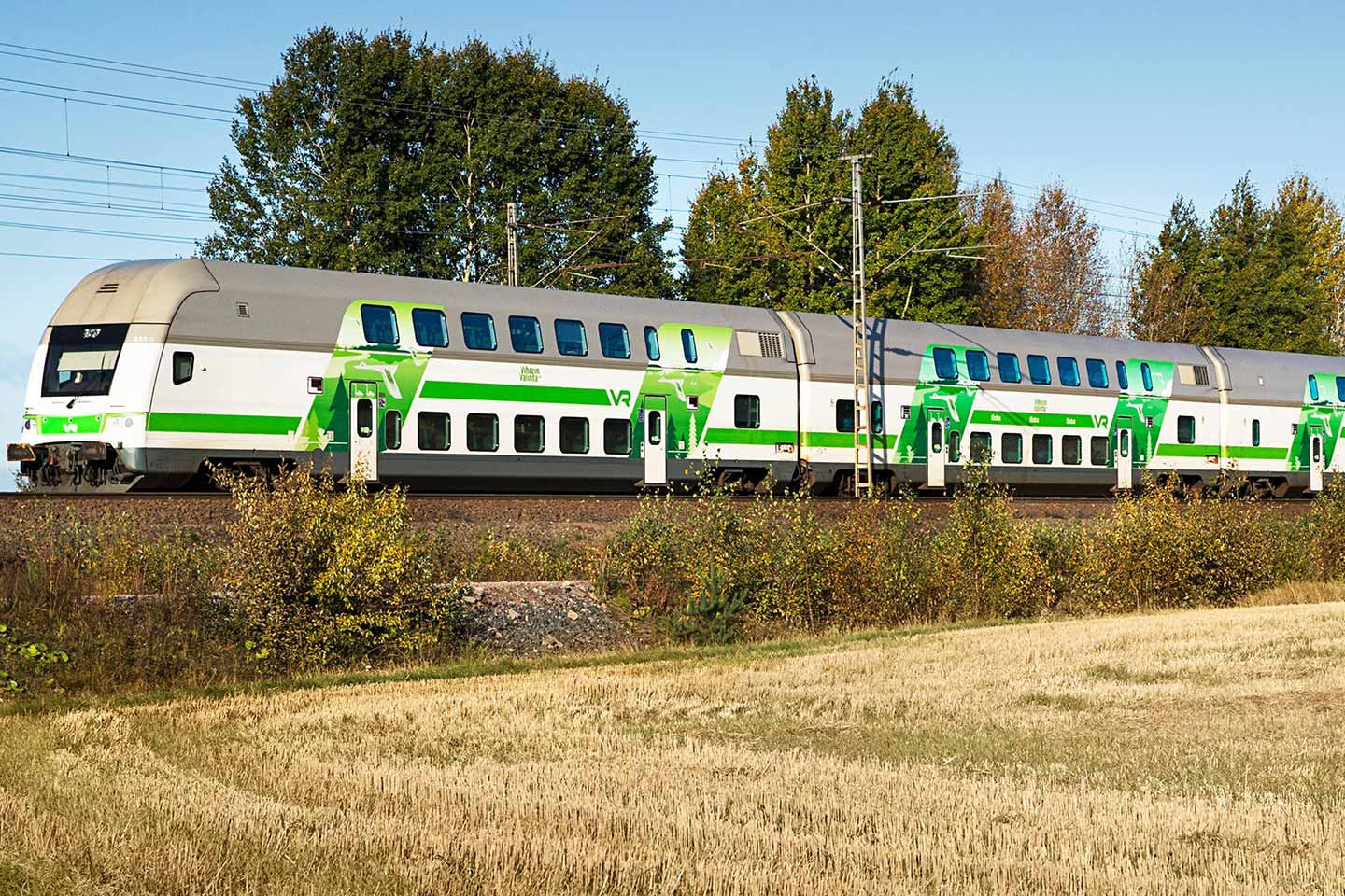 19.00 uur per VR Autotrein van Helsinki naar Rovaniemi