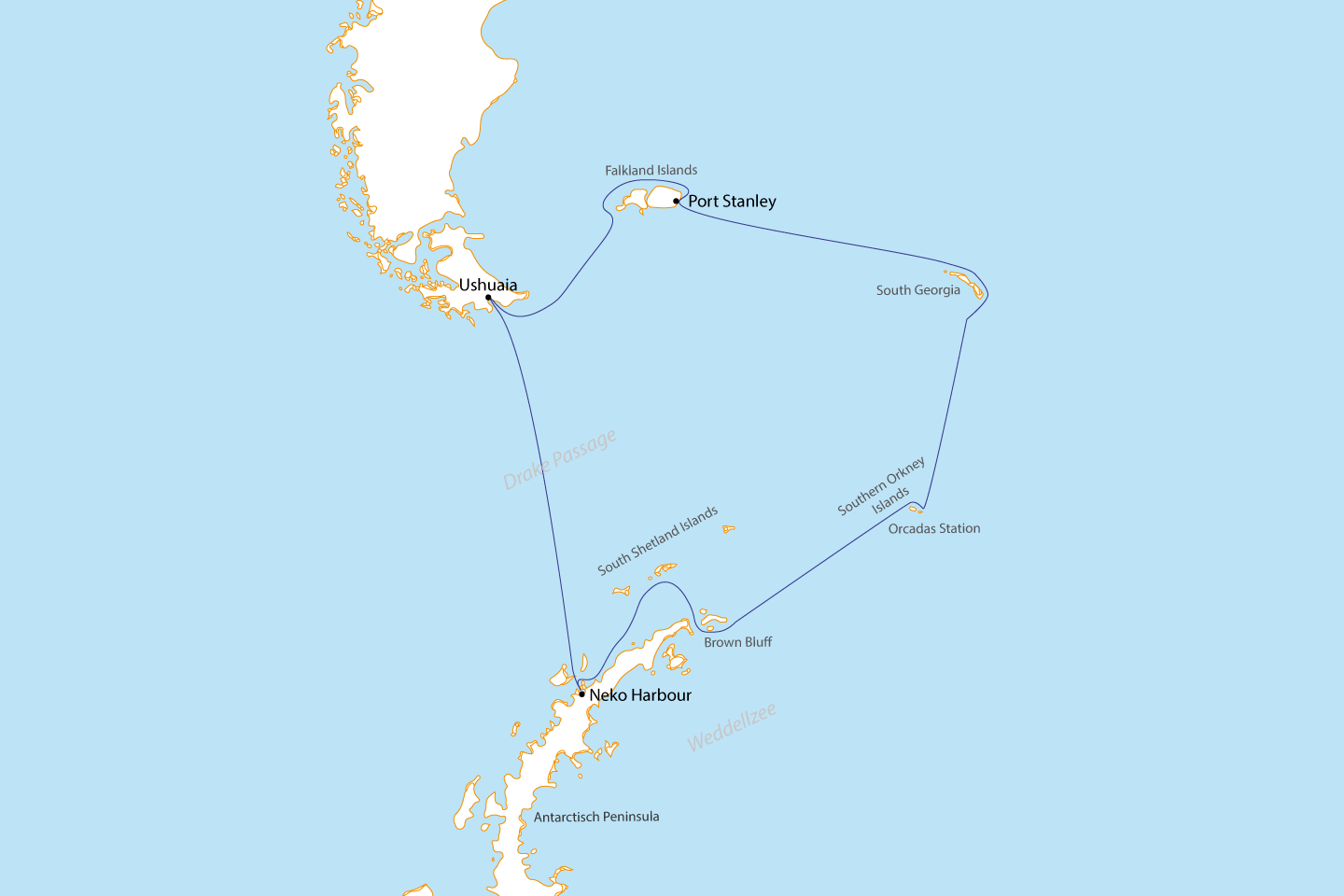 Afbeelding van Falkland Eilanden Zuid Georgia Antarctica