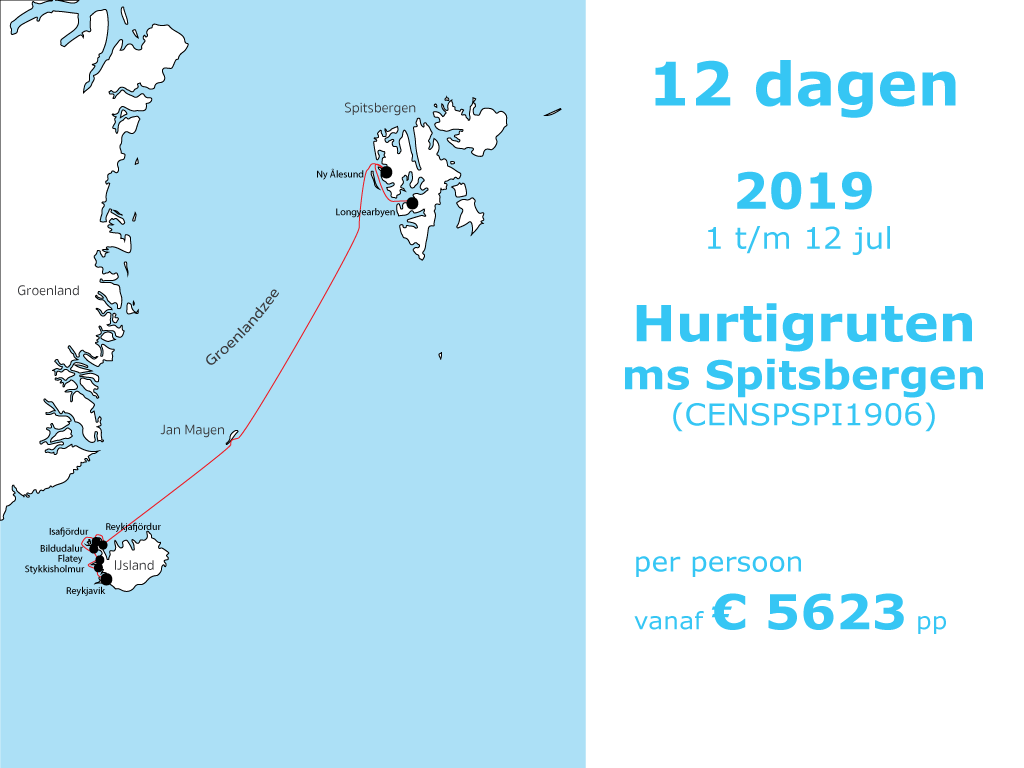 Afbeelding van Ijsland Jan Mayen Spitsbergen Ms Spitsbergen