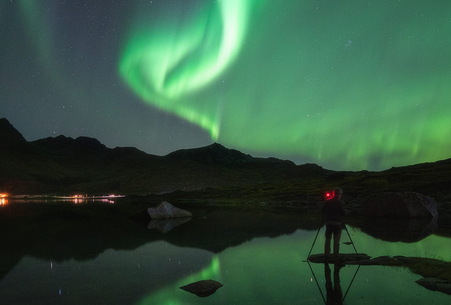 Afbeelding van Noorderlicht Lofoten Norge Reiser Edwin Mooijaart