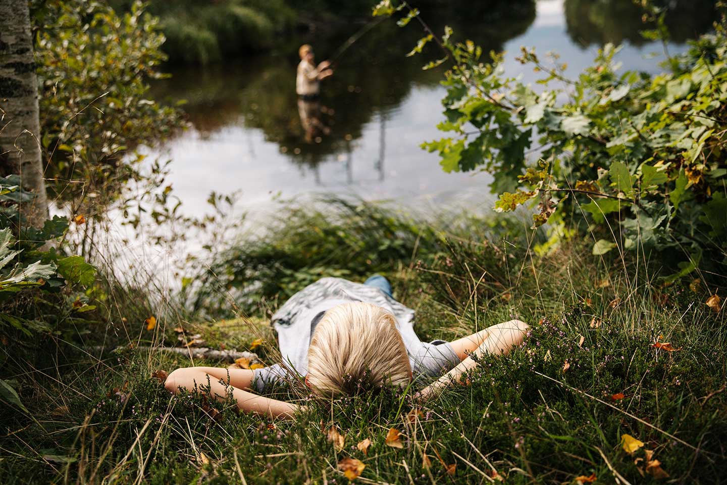 Afbeelding van Oscar Alexander Hall Relaxing And Fishing