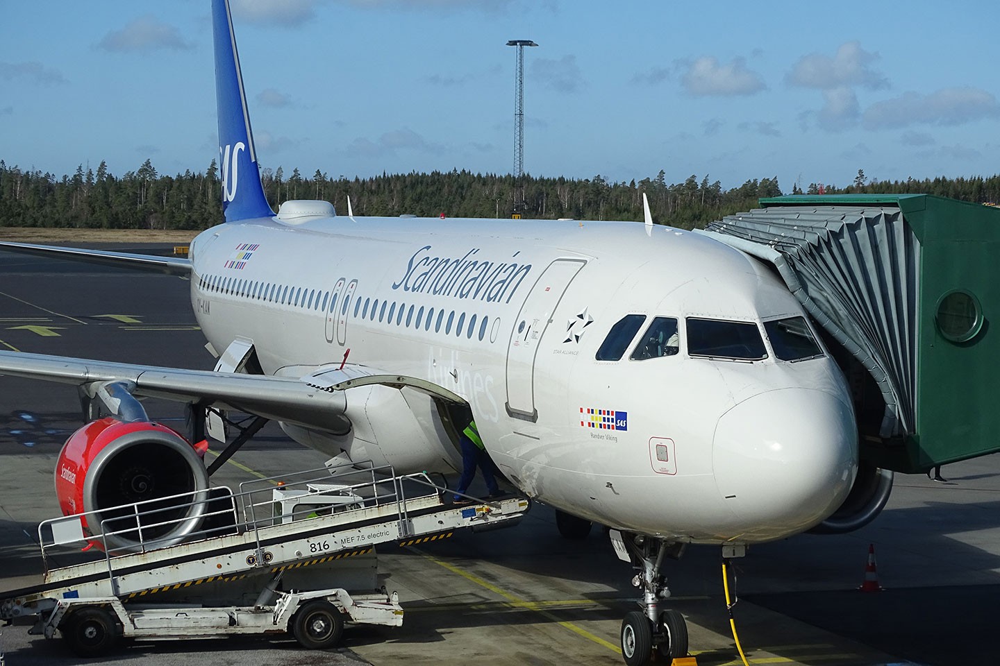 Vlucht Amsterdam - Stockholm - Kiruna