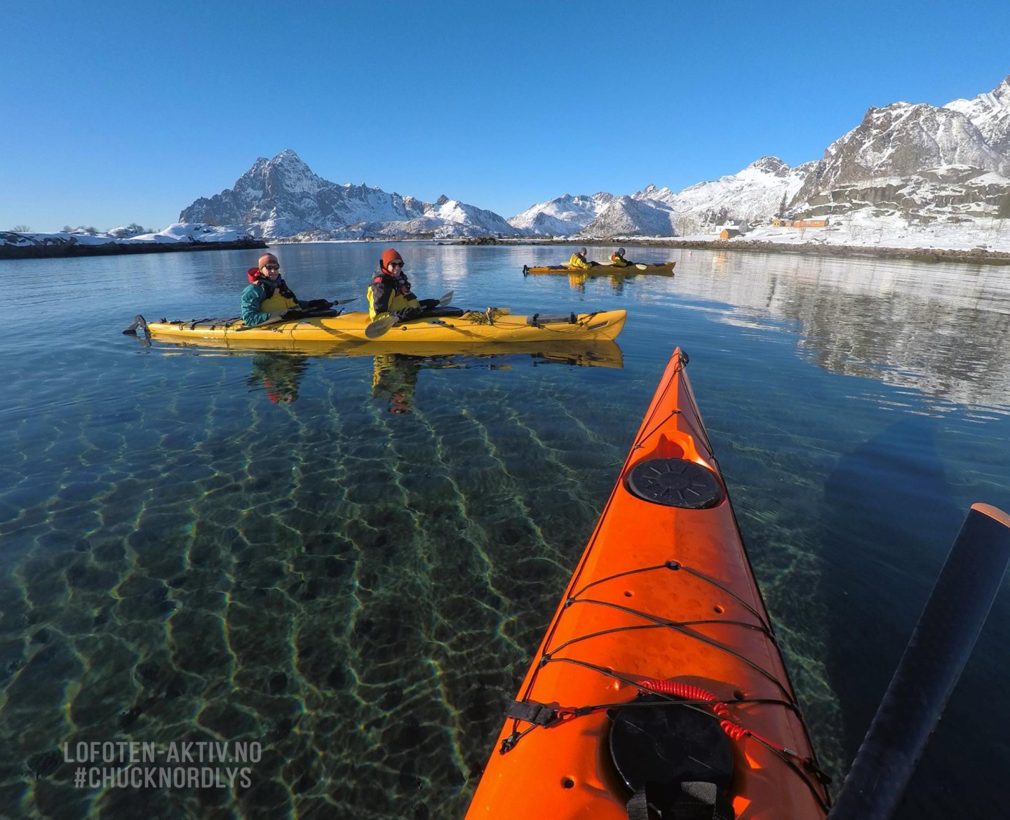 Afbeelding van Winterkajakken Lofoten Svinoya Rorbuer