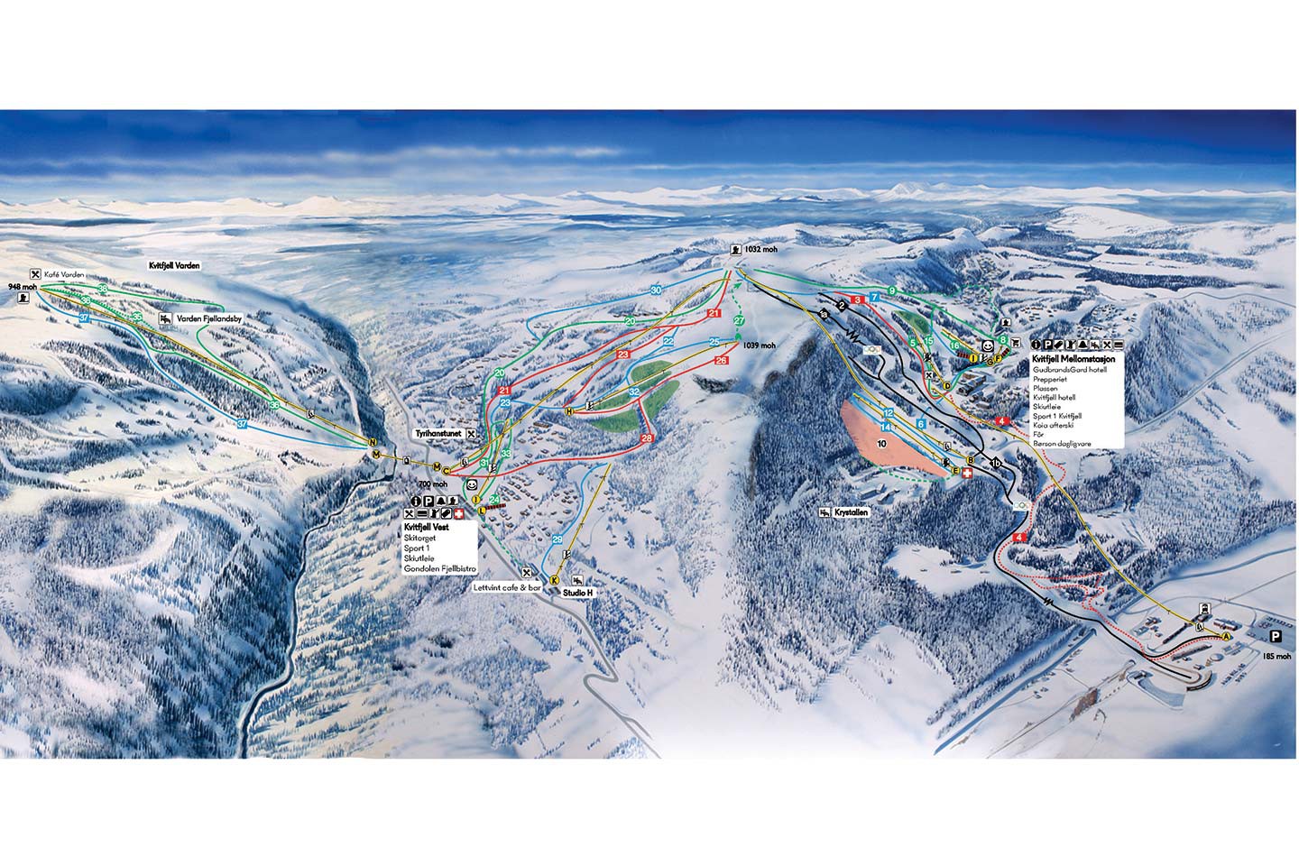 Afbeelding van Wintersportgebied Kvitfjell Skimap