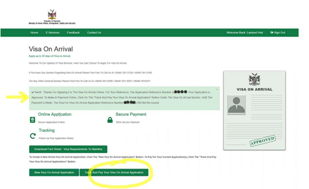 $gallerysplittitle Visa On Arrival Namibi%C3%AB Stap 2