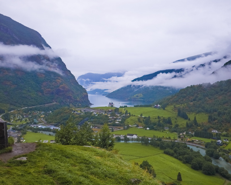 Brekkefossen Uitzicht Flam