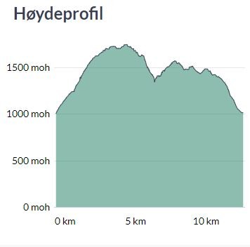 Besseggen Ut Hoogteverschil