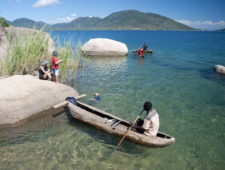 Domwe Island Malawimeer Malawi