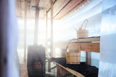 Autorondreis Lapland Kalle Sauna Winter Harri Tarvainen