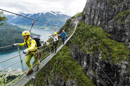 Autovakantie Noorwegen Embla Via Ferrata Loen Mattias Fredriksson Fjord