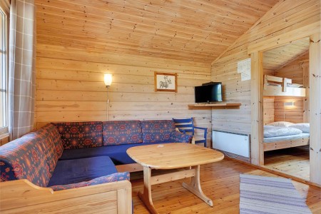 Ballangen Camping Cabin 30m2 3 4pers Woonkamer