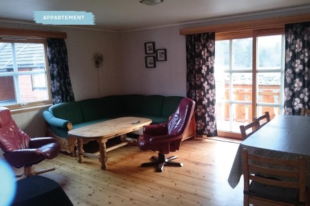 Eidfjord Kjaertveit Camping Appartement Woonkamer