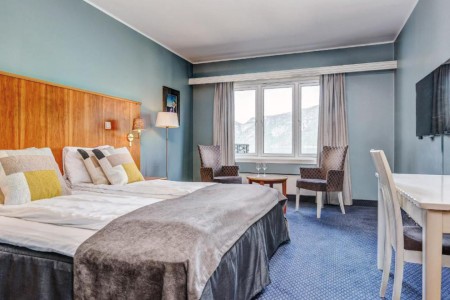 Eidfjord Voringfoss Hotel Tweepersoons Bed Kamer Cape
