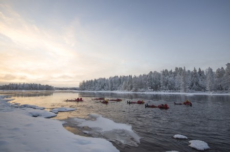 Group In River