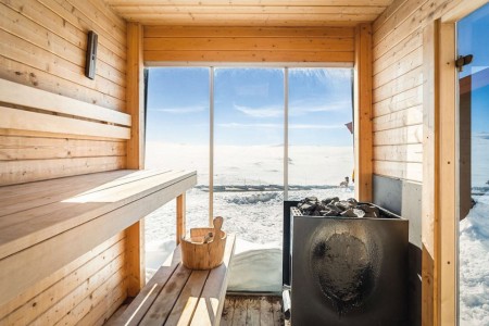 Halne Fjellstugu Sauna Binnenkant Cape