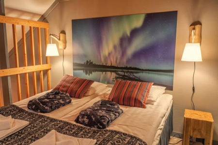 Muonio Harriniva Resort Wilderness Suite Slaapkamer