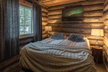 Nellim Wilderness Hotel Log Cabin Peska Slaapkamer