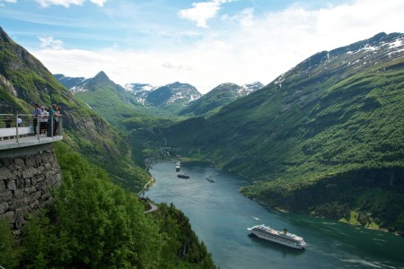 Noorse Fjorden Zien Mimir Viewpoint Ornesvingen Geirangerfjorden Oyvind Heen Visitnorway
