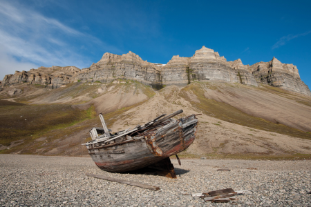 Oost Spitsbergen Ontdekken Old Wooden Boat Erwin Vermeulen