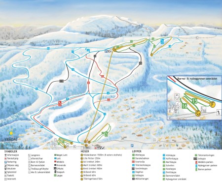 Pistekaart Wintersportgebied