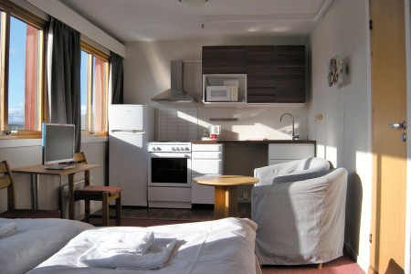 Rauland Hogfjellshotel Appartement Type H Keuken Slaapkamer
