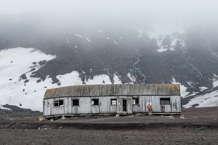 Verlaten Gebouw Hut Deception Island Zuidelijke Shetland Eilanden South Shetlands Antarctica Norge Reiser Cape Tracks 1