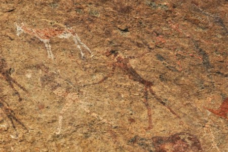 White Lady Painting Damaraland Suid Afrika Reise