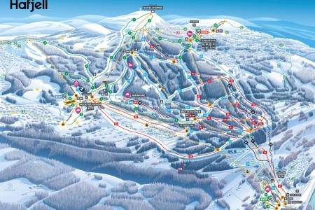 Wintersportgebied Hafjell Skimap