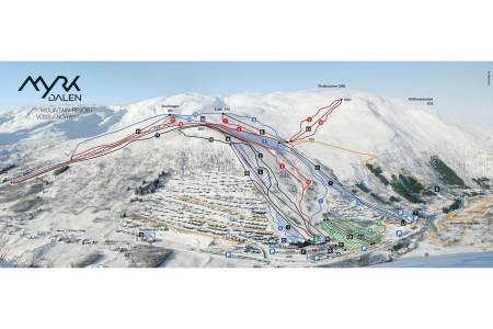 Wintersportgebied Myrkdalen Skimap