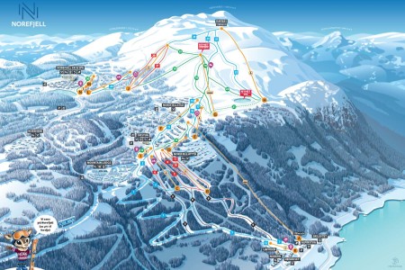 Wintersportgebied Norefjell Skimap