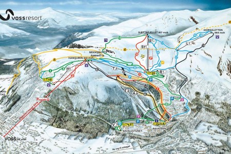 Wintersportgebied Voss Skimap