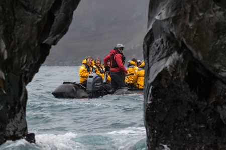 Zodiac Deception Island Zuidelijke Shetland Eilanden South Shetlands Antarctica Norge Reiser Cape Tracks 5